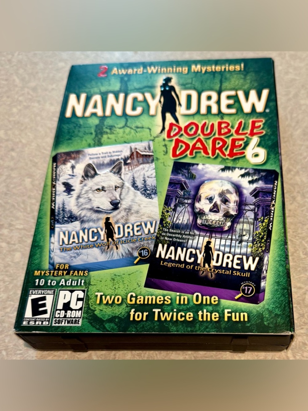 Incomplete Nancy Drew Double Dare 6 PC - Crystal Skull Only w/ Box Slipcover